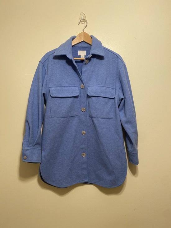H&M Jackets & Blazers - H&M  Blue Utility Shacket with Front Pockets. Size XS